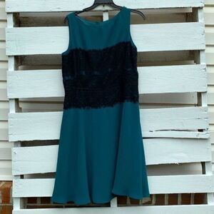 Beautiful LOFT Dress With Lace Overlay